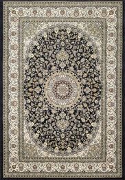 Dynamic Rugs ANCIENT GARDEN 57119-3434 Blue and Ivory